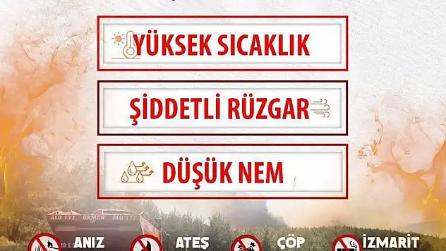 Sinop'ta iki ilçeye yüksek yangın riski uyarısı