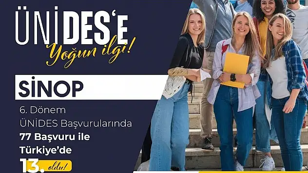 Sinop, ÜNİDES'te Türkiye 13.'sü