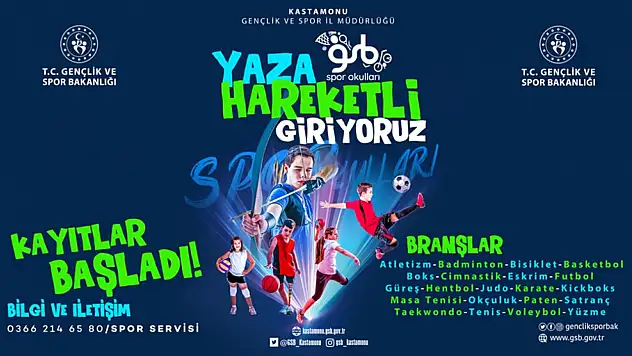 Spor Okulları kayıtları başladı