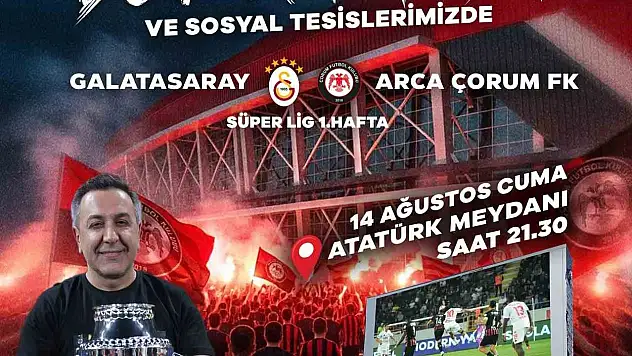 Sungurlu'da Çorum FK'nin maçları dev ekrana taşınacak