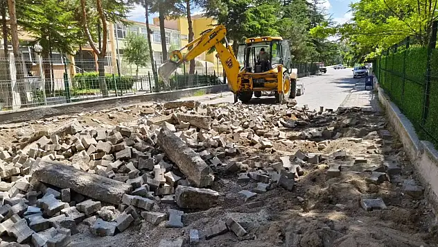 Sungurlu'da Çorum FK Sokağı'nda çalışmalar başladı
