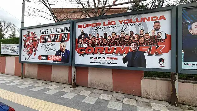 Sungurlu'dan Çorum FK'ye Süper Lig Yolunda Pankartlı Destek