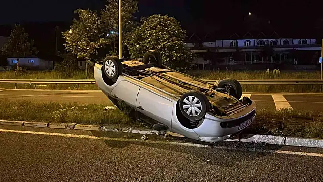 Takla Atan Otomobilden Burnu Bile Kanamadan Çıktı