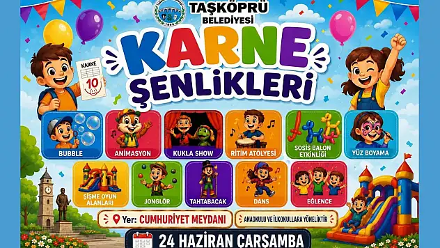 Taşköprü Belediyesi'nden Karne Şenliği