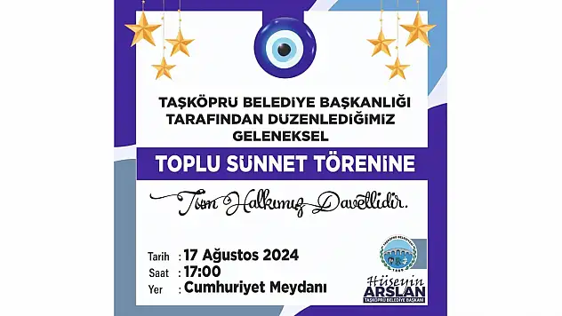 Taşköprü'de 86 Çocuk Erkekliğe İlk Adımını Atacak