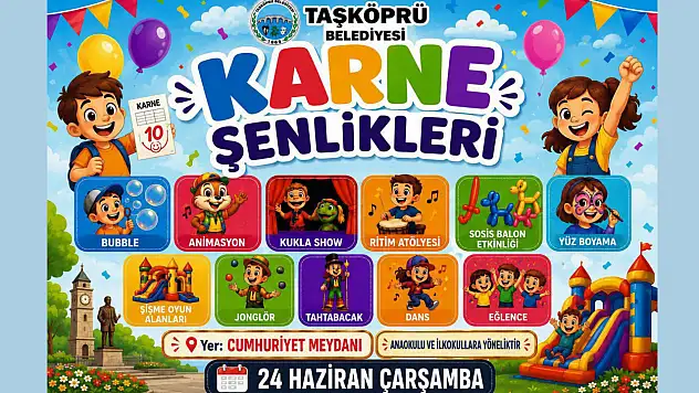 Taşköprü'de Karne Şenliği Heyecanı Başlıyor