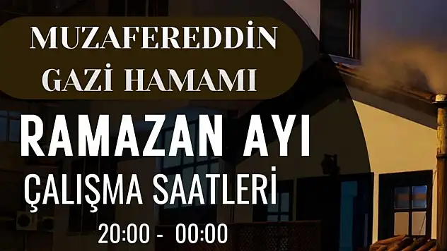 Taşköprü'de Muzafereddin Gazi Hamamı Ramazan Ayında Gece Hizmet Verecek