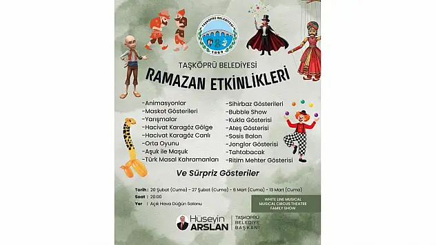 Taşköprü'de Ramazan Etkinlikleri Düzenlenecek