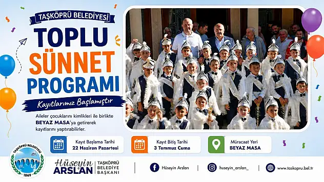 Taşköprü'de Toplu Sünnet Kayıtları Başlıyor