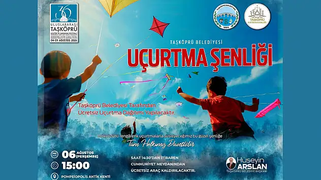 Taşköprü'de Uçurtmalar Gökyüzünü Renklendirecek