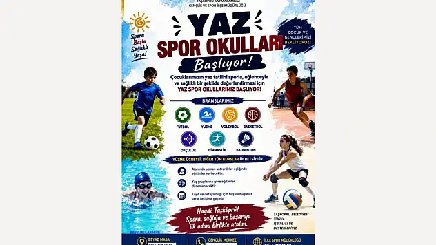 Taşköprü'de Yaz Spor Okulları Başlıyor