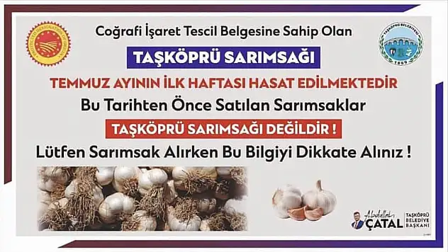 Taşköprü'den sarımsak uyarısı