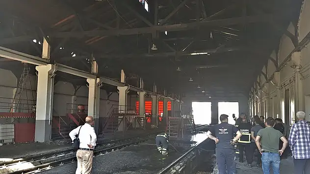 TCDD deposunda çıkan yangın korkuttu