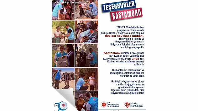 TDV'ye 2 Bin 405 Kurban Vekaleti Verildi