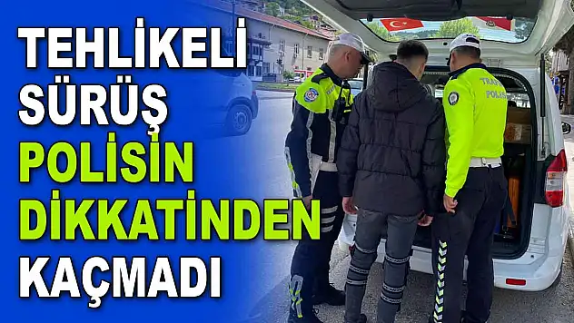 Tehlikeli Sürüş Polisin Dikkatinden Kaçmadı