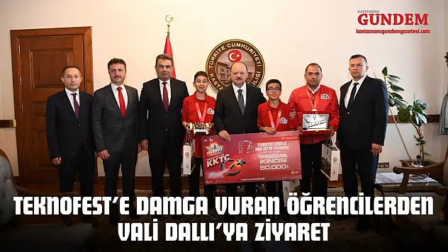TEKNOFEST'e Damga Vuran Öğrencilerden Vali Dallı'ya Ziyaret