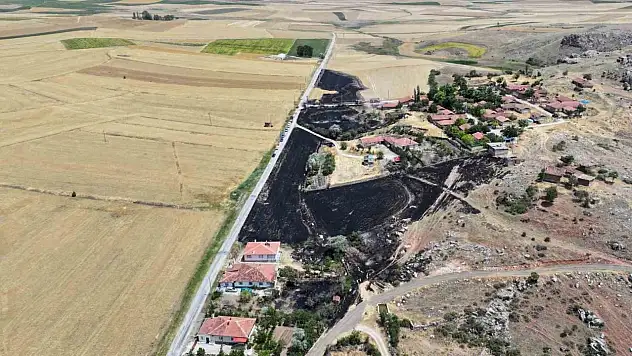 Ekili Arazi ile 600 Balya Samanı Küle Döndü