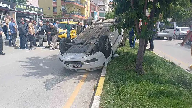 Takla Atan Otomobil Sürücüsü Şans Eseri Kurtuldu
