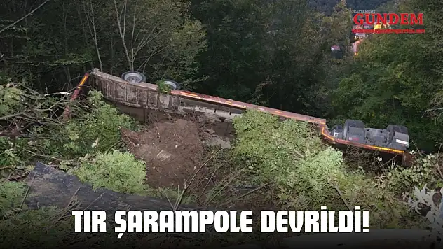 Tır Şarampole Devrildi!