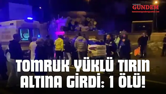 Tomruk Yüklü Tırın Altına Girdi: 1 Ölü!