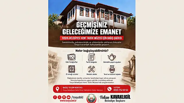 Tosya Belediyesi'nden Vatandaşlara Çağrı