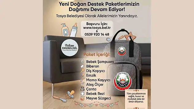 Tosya Belediyesi'nden Yeni Doğan Ailelerine Destek