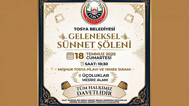 Tosya'da Geleneksel Sünnet Şöleni Yarın Düzenlenecek