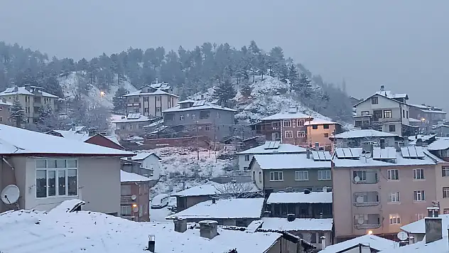 Tosya'da Kar Yağışı Etkili Oldu