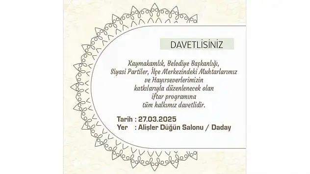 Tüm Vatandaşlar İftar Programına Davet Edildi