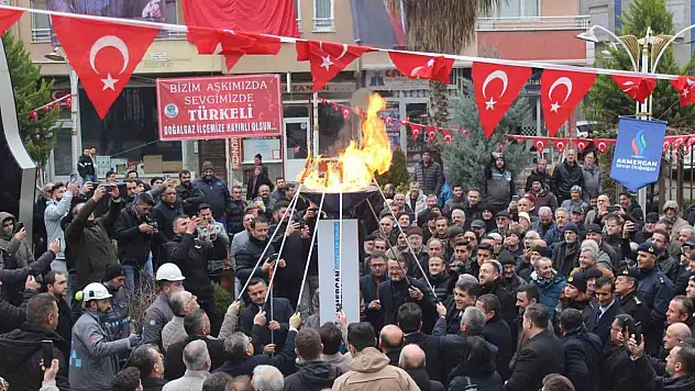 Türkeli'de İlk Doğalgaz Yakıldı