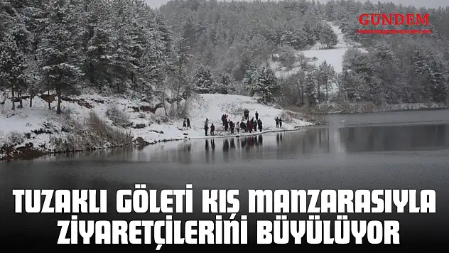 Tuzaklı Göleti Kış Manzarasıyla Ziyaretçilerini Büyülüyor