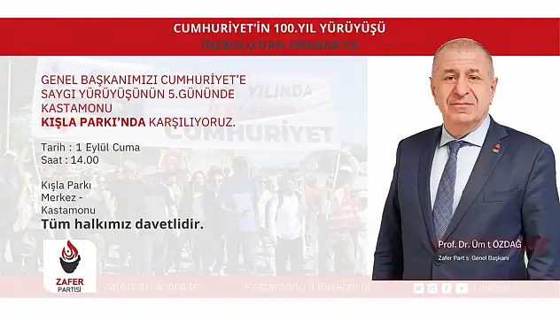 Ümit Özdağ, Kışla Parkı'nda karşılanacak
