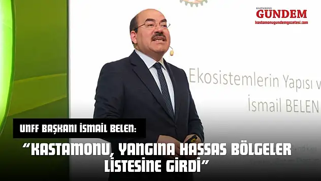 UNFF Başkanı İsmail Belen: 'Kastamonu, Yangına Hassas Bölgeler Listesine Girdi'