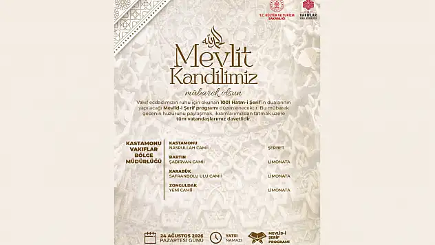 Vakıflar, Mevlid-i Şerif Programı Düzenleyecek