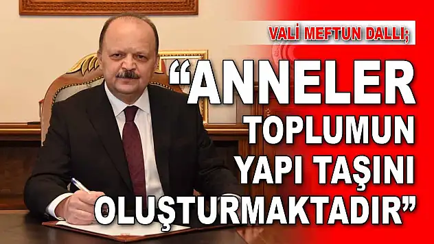 Vali Meftun Dallı: 'Anneler Toplumun Yapı Taşını Oluşturmaktadır'