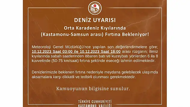 Valilik Uyardı, Fırtına Geri Geliyor
