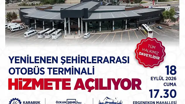 Yenilenen Karabük Şehirlerarası Otobüs Terminali resmi törenle açılacak