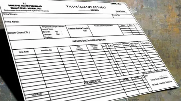 Yıllık İşletme Cetveli Hatırlatması Yapıldı