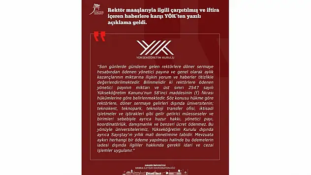 YÖK Ve Üniversiteden İddialara Yanıt