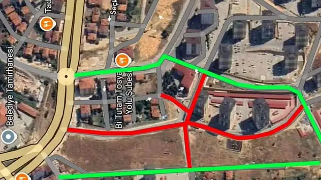 Yol Çalışması Nedeniyle Trafiğe Kapatılacak