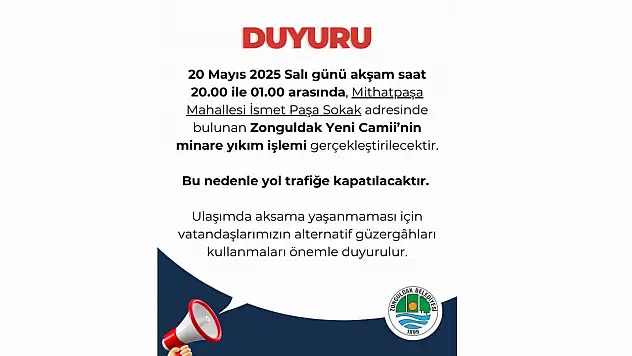 Yol Trafiğe Kapatılacak!