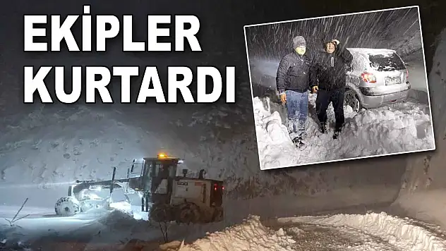 Yolda Mahsur Kaldılar, Ekipler Kurtardı