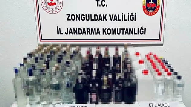 Zonguldak'ta Kaçak Alkol Operasyonu