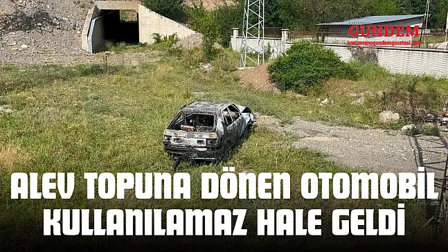 Alev Topuna Dönen Otomobil Kullanılamaz Hale Geldi