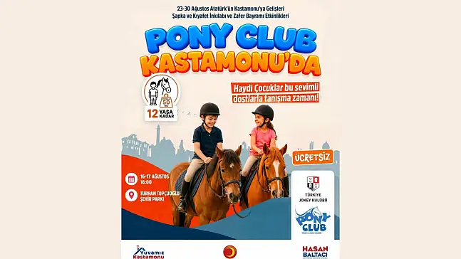 Kastamonu'da Çocuklar İçin Pony Club Etkinliği