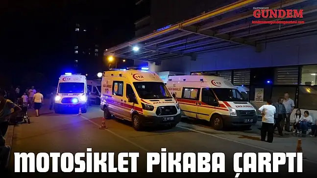 Motosiklet Pikaba Çarptı