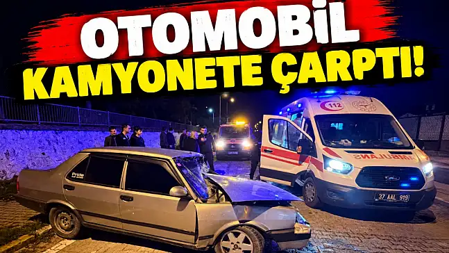 Otomobil Kamyonete Çarptı!