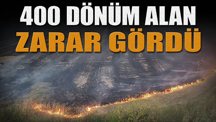 400 Dönüm Alan Zarar Gördü