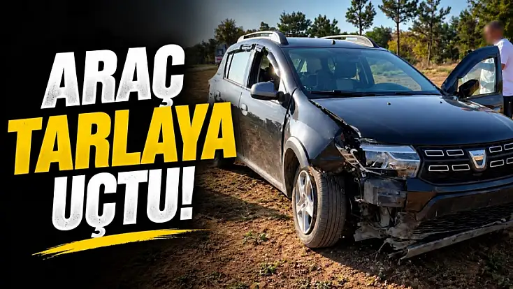Araç Tarlaya Uçtu