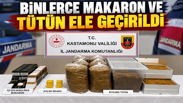 Binlerce Makaron Ve Tütün Ele Geçirildi